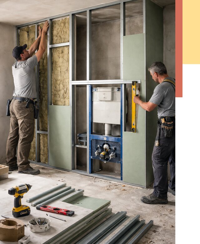 Установка сантехнических перегородок в Севастополе от 8773 руб. | ОТДЕЛОЧНИК-Сев