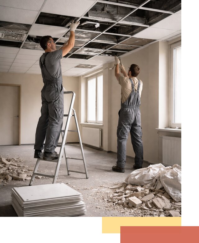 Демонтаж потолков Армстронг профессионально в Севастополе