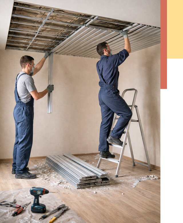 Демонтаж реечного потолка в Севастополе от 4644 руб. быстро и недорого | ОТДЕЛОЧНИК-Сев