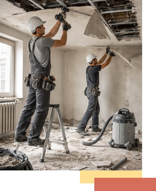 Демонтаж гипсокартонного потолка в Севастополе быстро и аккуратно