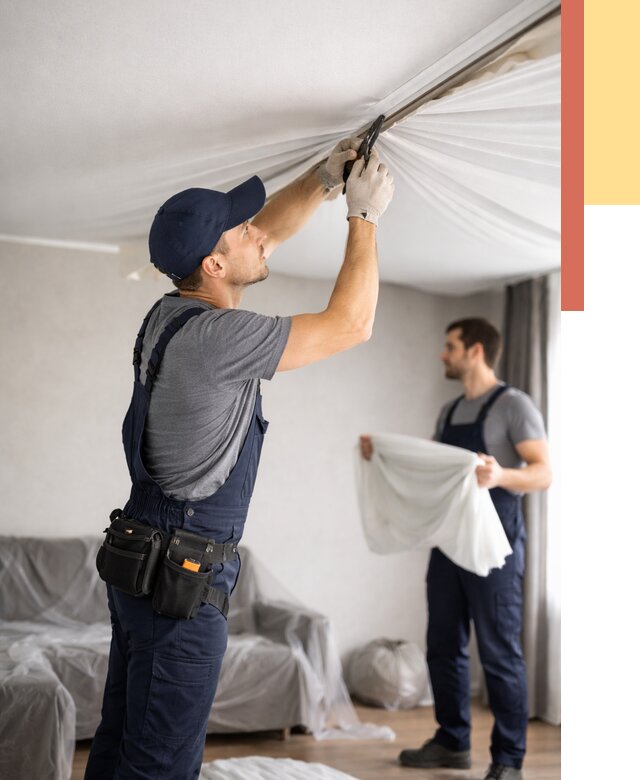 Демонтаж натяжного потолка в Севастополе от 4644 руб. — снятие и разбор под ключ | ОТДЕЛОЧНИК-Сев