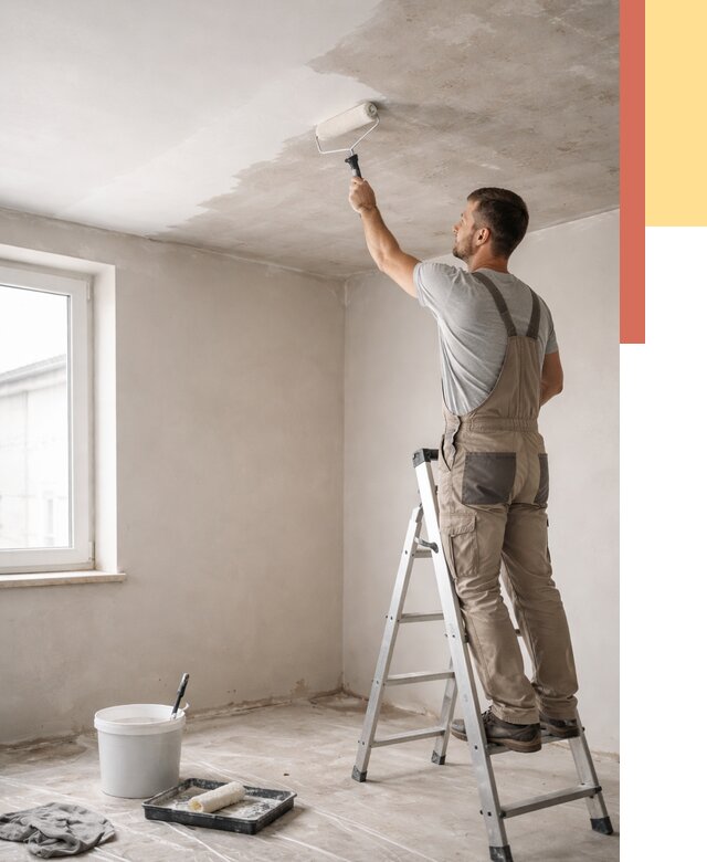 Грунтовка потолка в Севастополе от 2580 руб. — быстро и недорого | ОТДЕЛОЧНИК-Сев