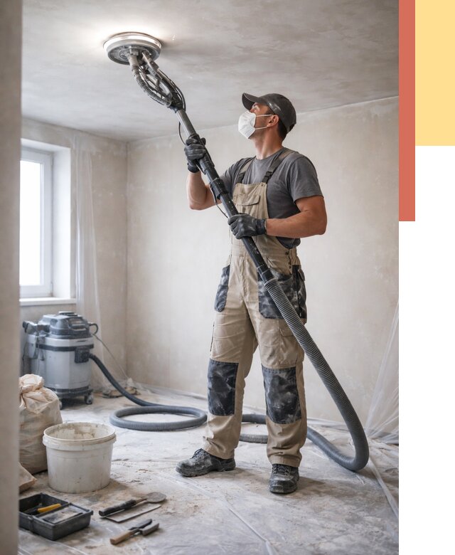 Шлифовка потолка в Севастополе от 3612 руб. — услуги шлифования потолка | ОТДЕЛОЧНИК-Сев