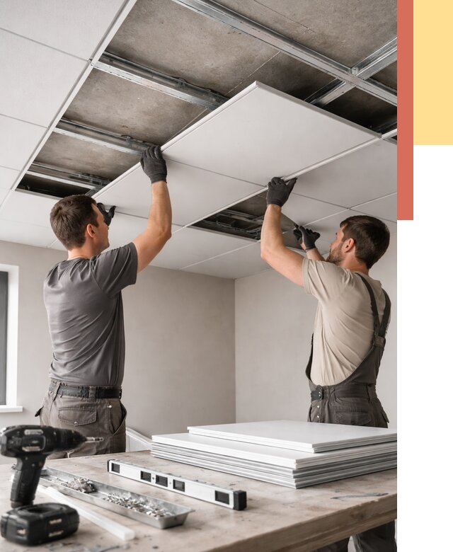 Монтаж кассетного потолка в Севастополе от 4644 руб/м2 — установка и сборка | ОТДЕЛОЧНИК-Сев