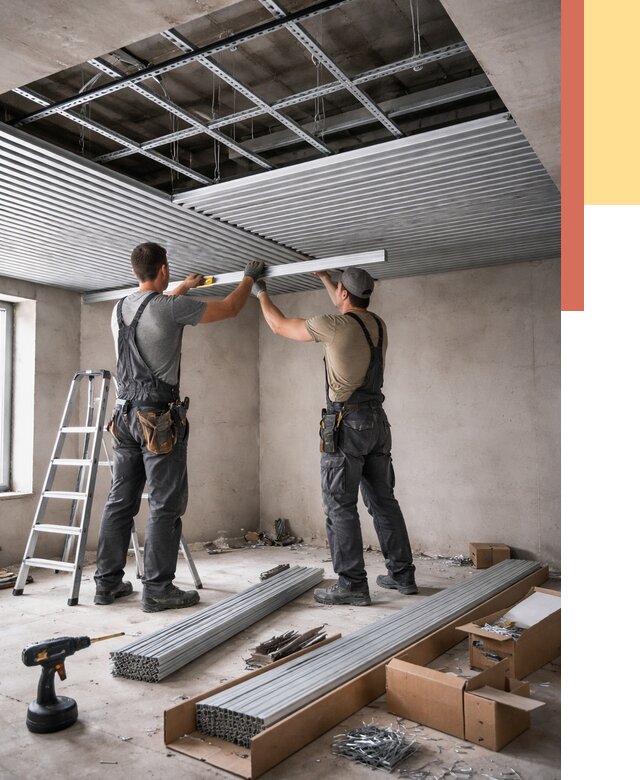 Монтаж реечного потолка в Севастополе от 4644 руб. под ключ | ОТДЕЛОЧНИК-Сев