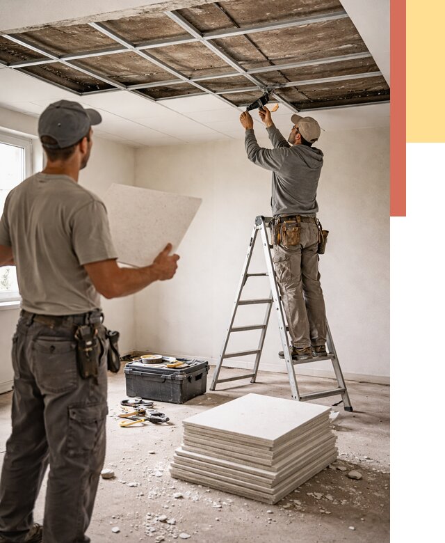 Замена плит подвесного потолка в Севастополе от 1806 руб. быстро и недорого | ОТДЕЛОЧНИК-Сев