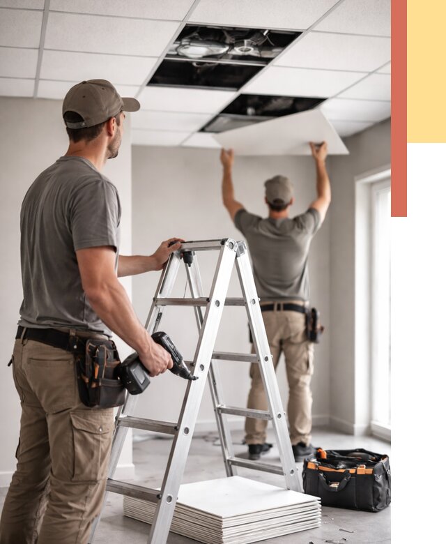 Обслуживание подвесного потолка в Севастополе от 3612 руб. — быстро и недорого | ОТДЕЛОЧНИК-Сев