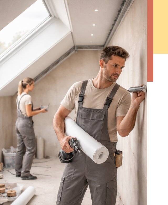 Монтаж натяжного потолка на мансарде в Севастополе от 3612 руб. | ОТДЕЛОЧНИК-Сев