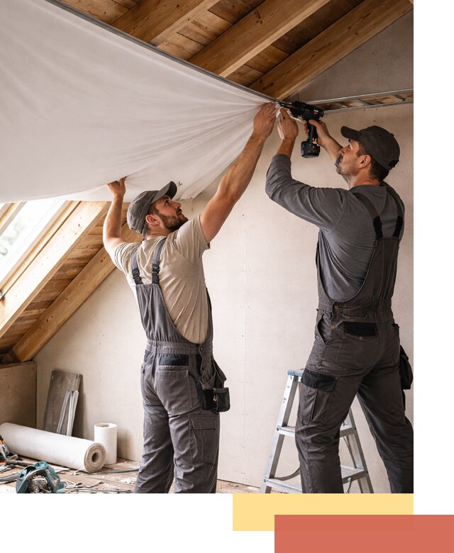 Монтаж натяжного потолка в мансарде в Севастополе