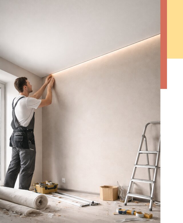 Теневые натяжные потолки в Севастополе от 8463 руб. под ключ | ОТДЕЛОЧНИК-Сев