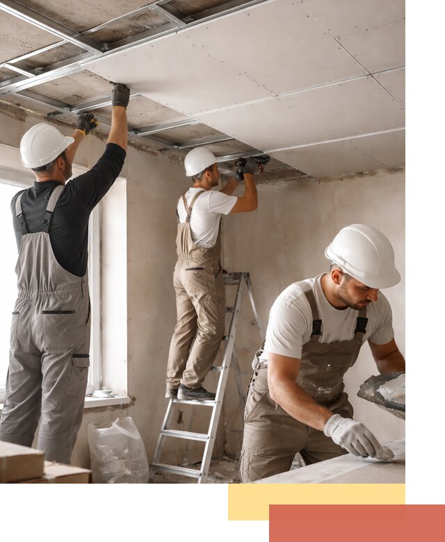 Одноуровневый потолок из гипсокартона в Севастополе — монтаж и отделка