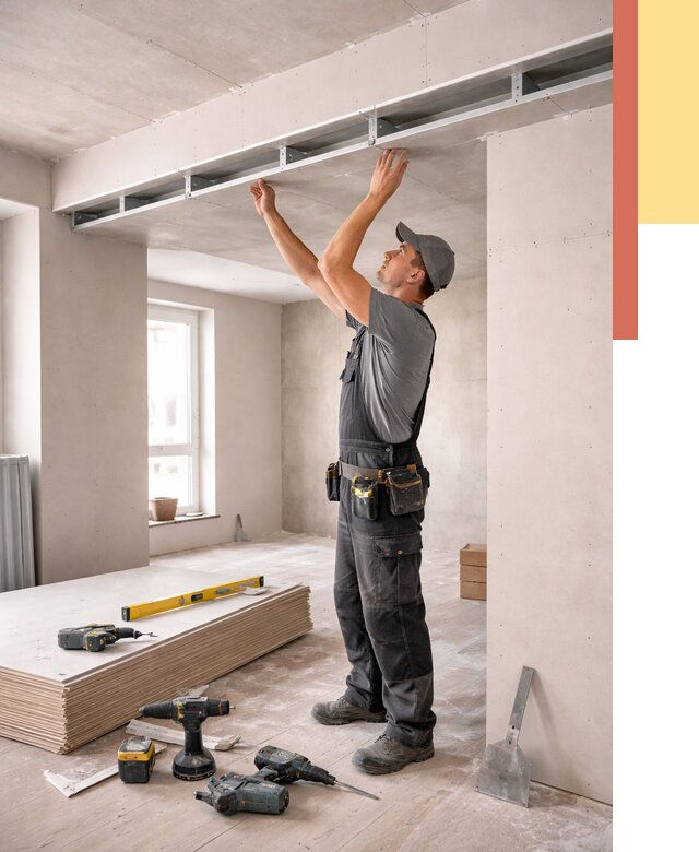 Потолок из гипсокартона с нишей в Севастополе от 1290 руб. под ключ | ОТДЕЛОЧНИК-Сев