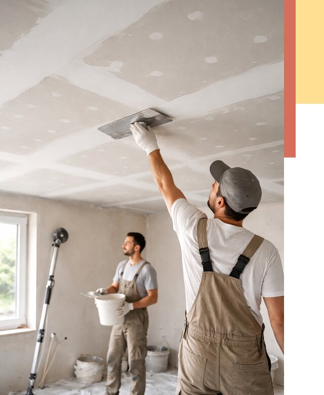 Шпаклевка потолка из гипсокартона в Севастополе от 3303 руб./м2 — услуги под ключ | ОТДЕЛОЧНИК-Сев