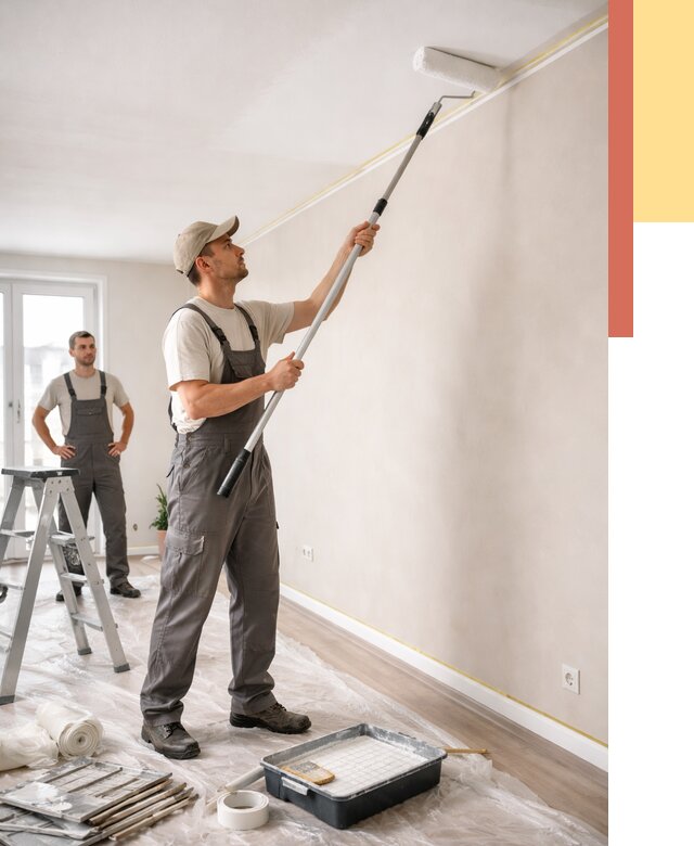 Покраска потолка из гипсокартона в Севастополе от 4644 руб./м2 — услуги под ключ | ОТДЕЛОЧНИК-Сев