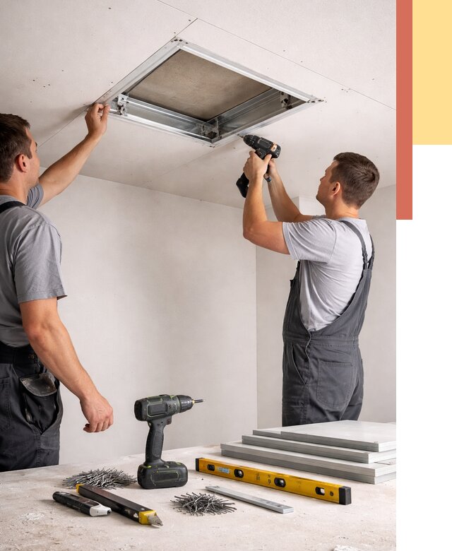 Установка люка в потолок ГКЛ в Севастополе от 2580 руб. под ключ | ОТДЕЛОЧНИК-Сев