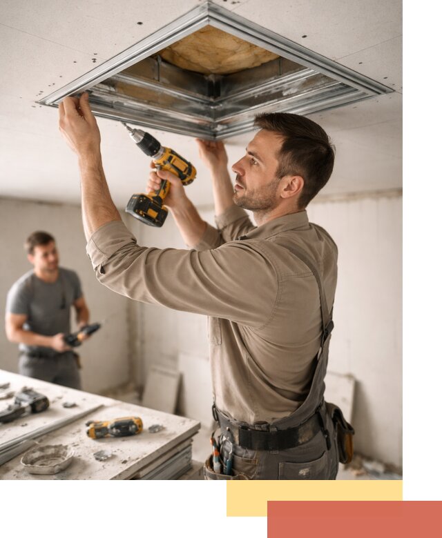 Монтаж люка в потолок из ГКЛ в Севастополе