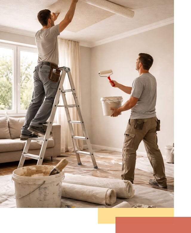 Поклейка обоев на потолок в Севастополе — качественно и быстро