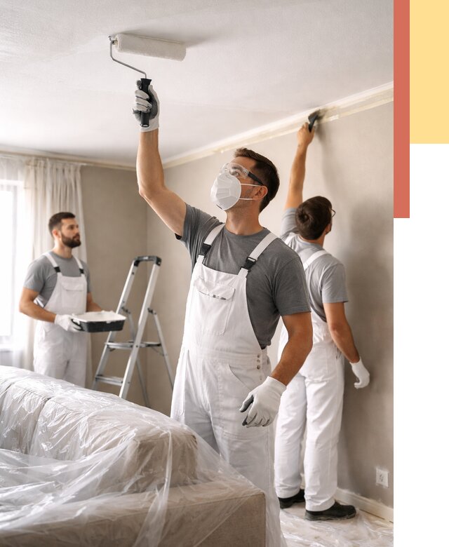 Покраска потолка водоэмельсионной краской в Севастополе от 2271 руб/м² — услуги под ключ | ОТДЕЛОЧНИК-Сев