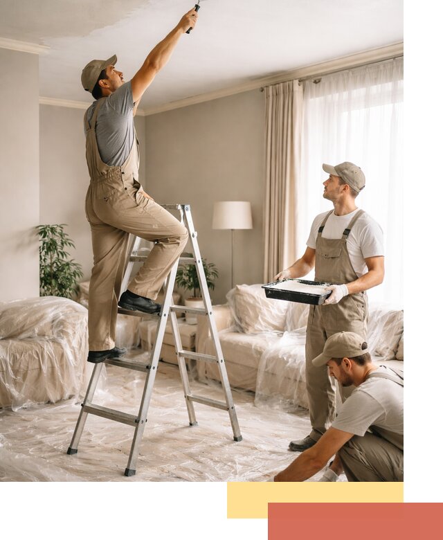 Покраска потолков акриловой краской в Севастополе качественно и быстро