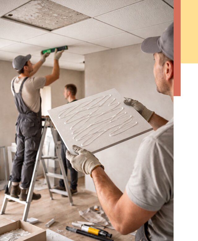 Монтаж потолочной плитки в Севастополе от 4644 руб. — быстро и недорого | ОТДЕЛОЧНИК-Сев