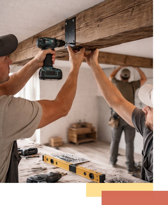 Монтаж декоративных потолочных балок в Севастополе