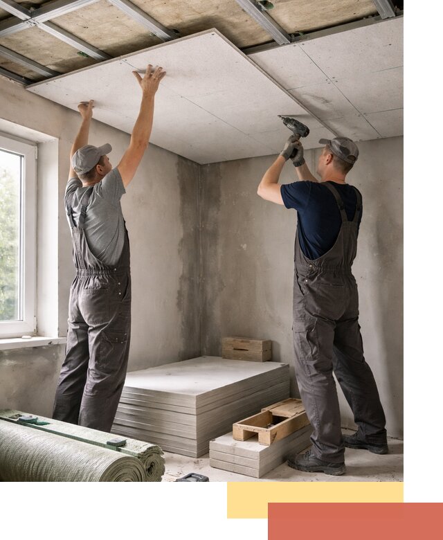 Шумоизоляция потолка панелями ЗИПС в Севастополе